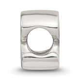Sterling Silver 925 Script Letter R Bead with Polished Finish